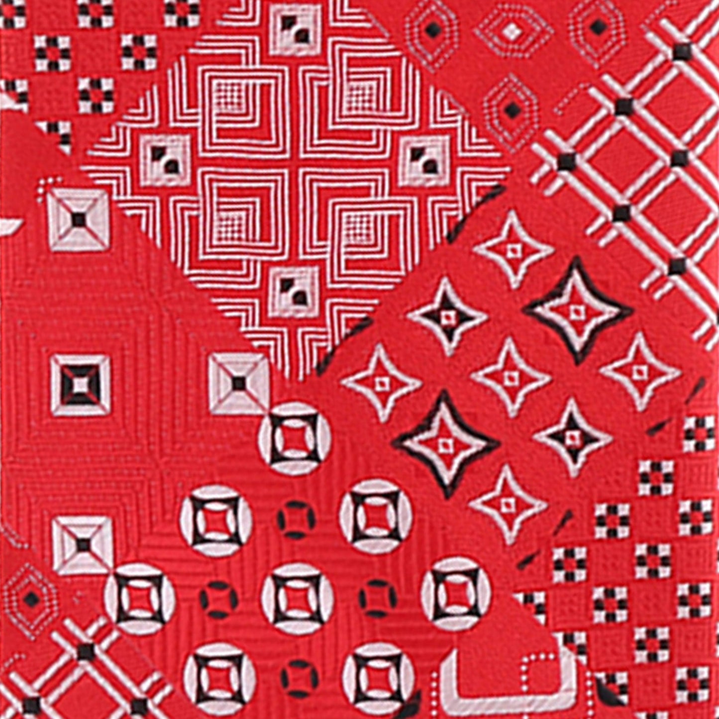 Vittorio Farina Men's Geometric Design Necktie & Pocket Square