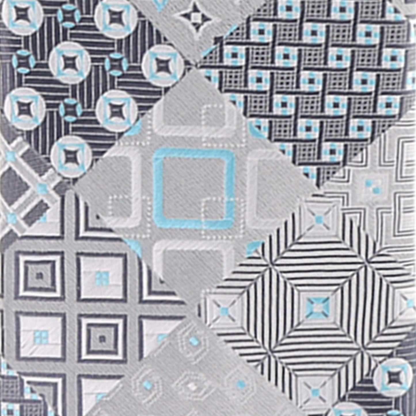 Vittorio Farina Men's Geometric Design Necktie & Pocket Square