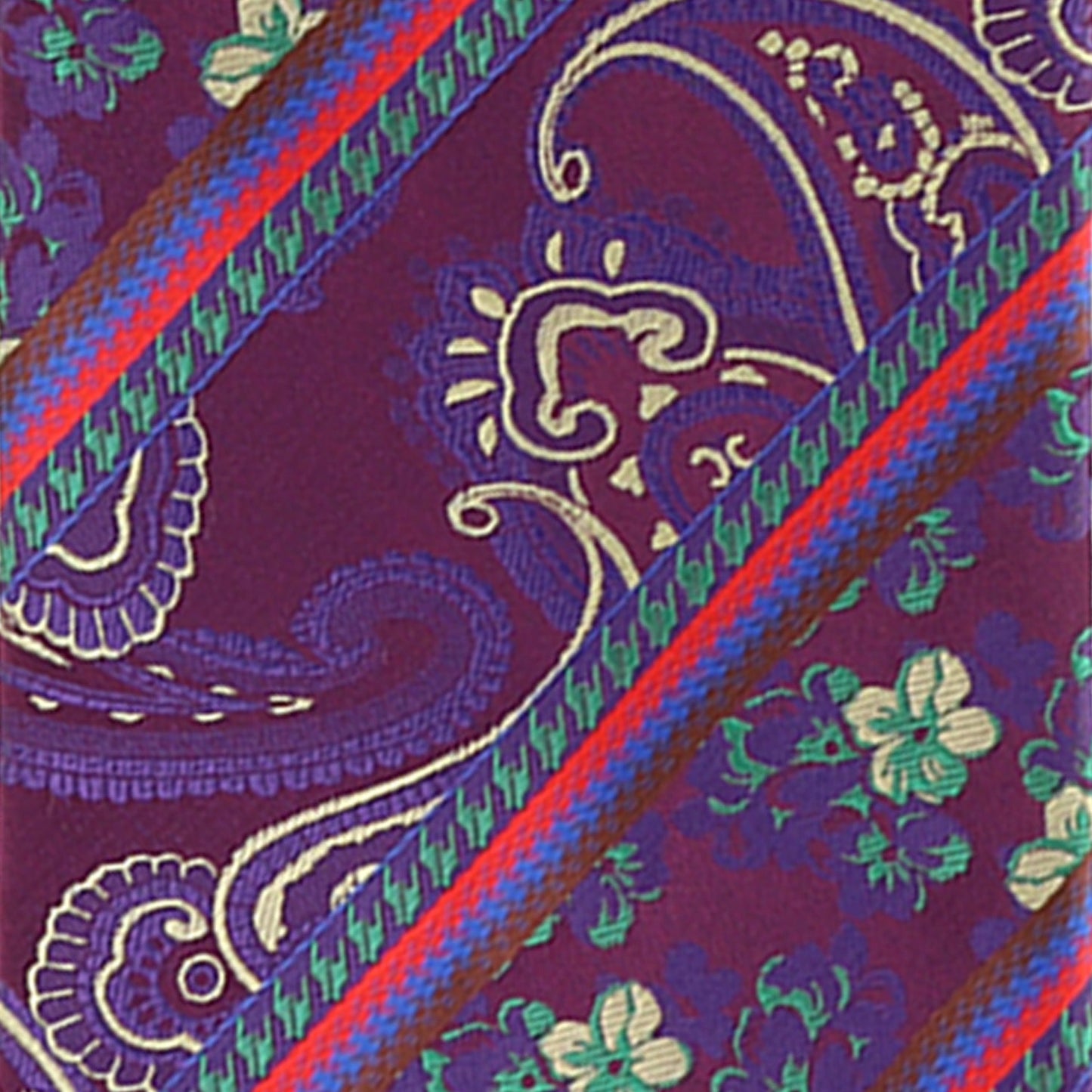 Vittorio Farina Men's Paisley Design Necktie & Pocket Square