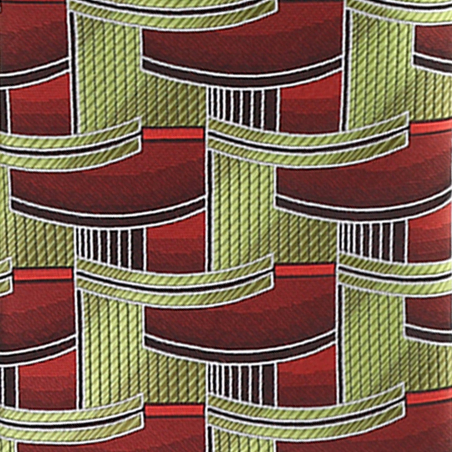 Vittorio Farina Men's Geometric Design Necktie & Pocket Square