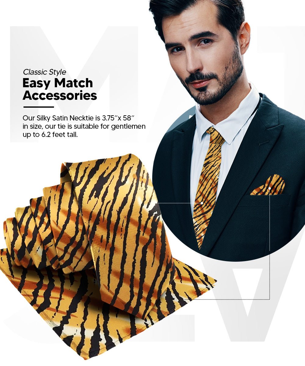 Vittorio Farina Men's Kente Satin Necktie & Pocket Square