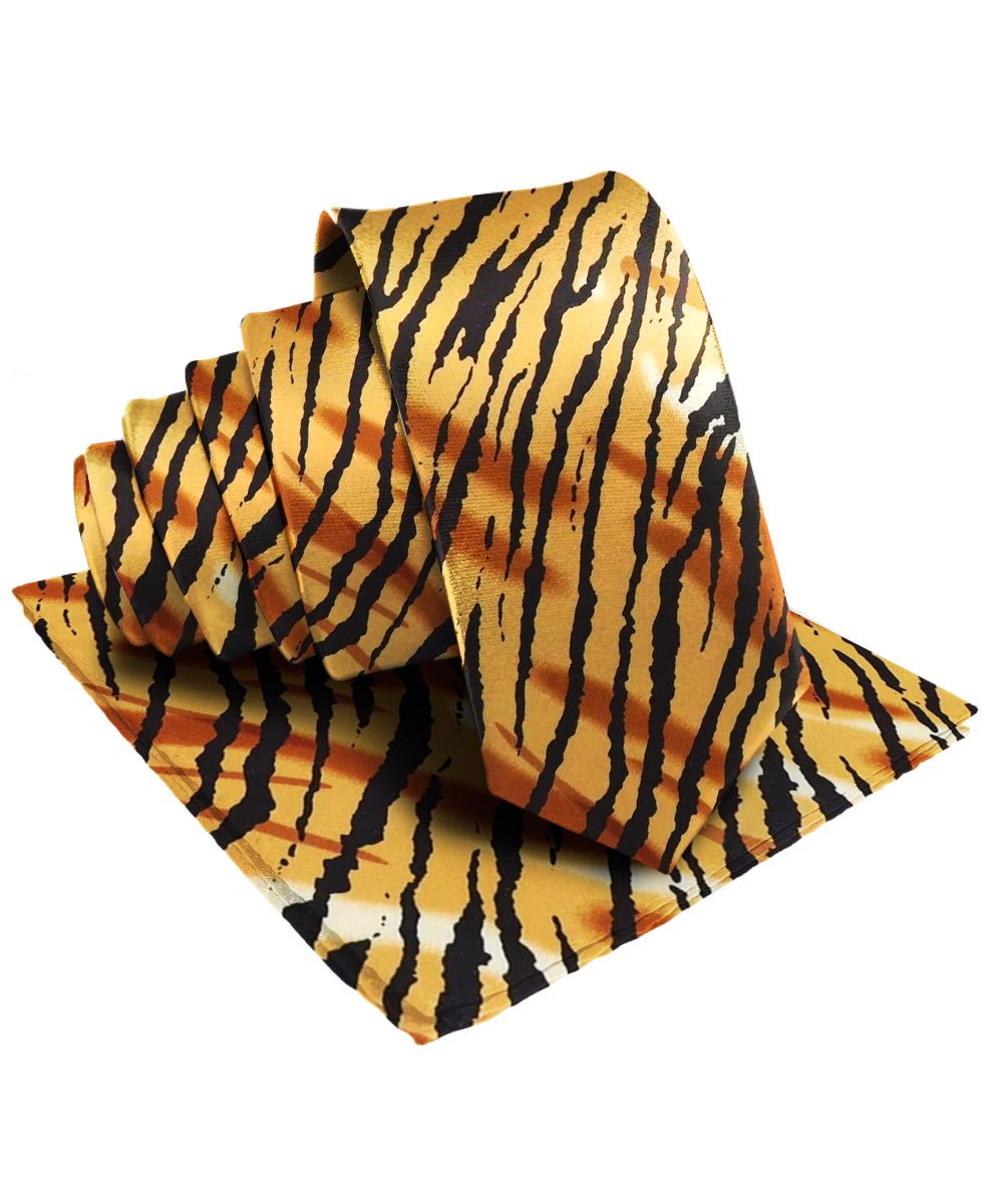 Vittorio Farina Men's Kente Satin Necktie & Pocket Square
