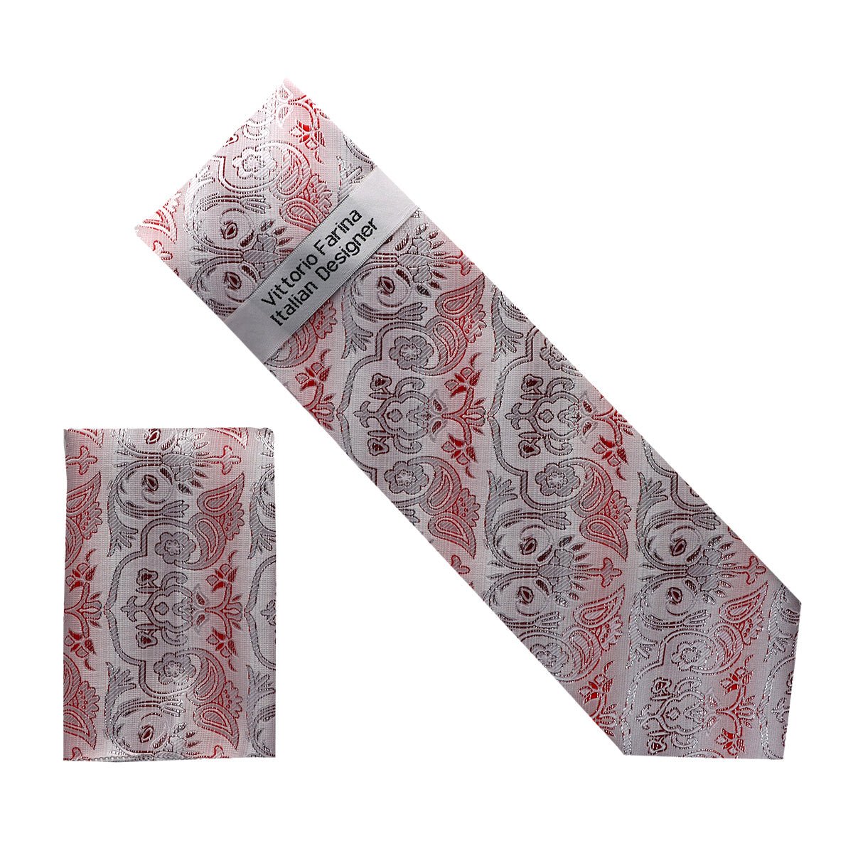 Vittorio Farina Men's Metallic Necktie & Pocket Square