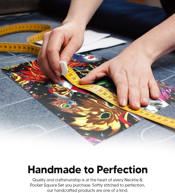 Vittorio Farina Men's Mardi Gras Satin Necktie and Pocket Square