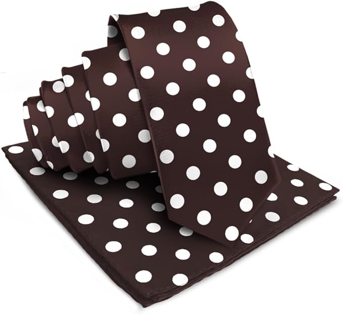 Vittorio Farina Men's Polka Dot Satin Necktie & Pocket Square
