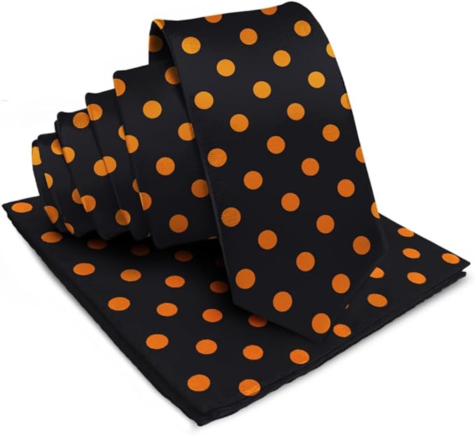 Vittorio Farina Men's Polka Dot Satin Necktie & Pocket Square