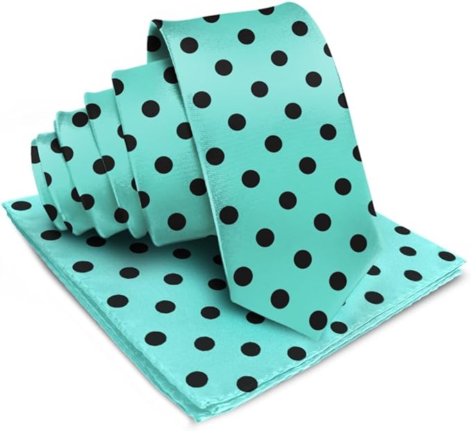 Vittorio Farina Men's Polka Dot Satin Necktie & Pocket Square