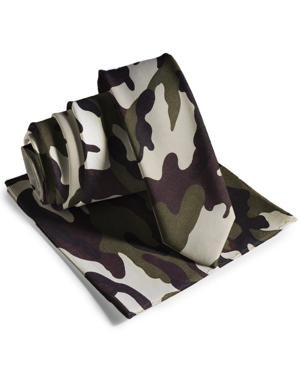 Vittorio Farina Men's Kente Satin Necktie & Pocket Square