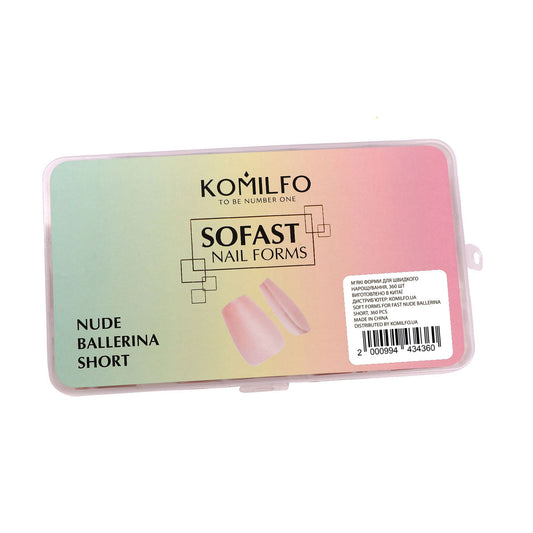 KOMILFO SOFAST NAIL FROMS NUDE BALLERINA SHORT, 360 PCS 456077