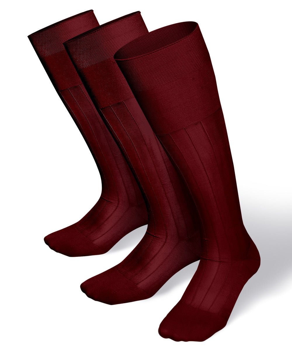 Vittorio Farina Men's Ribbed Shear Nylon Over The Calf Dress Socks - Concordia Style Boutique
