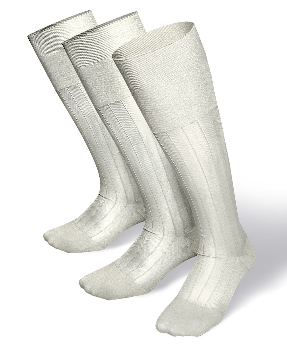 Vittorio Farina Men's Ribbed Shear Nylon Over The Calf Dress Socks - Concordia Style Boutique