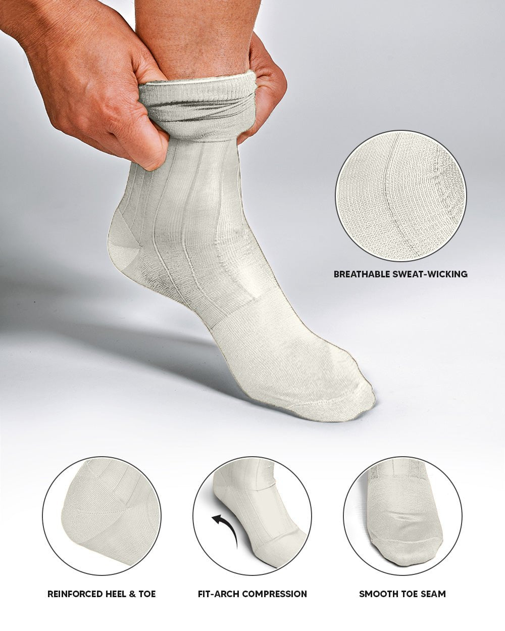 Vittorio Farina Men's Ribbed Shear Nylon Over The Calf Dress Socks - Concordia Style Boutique