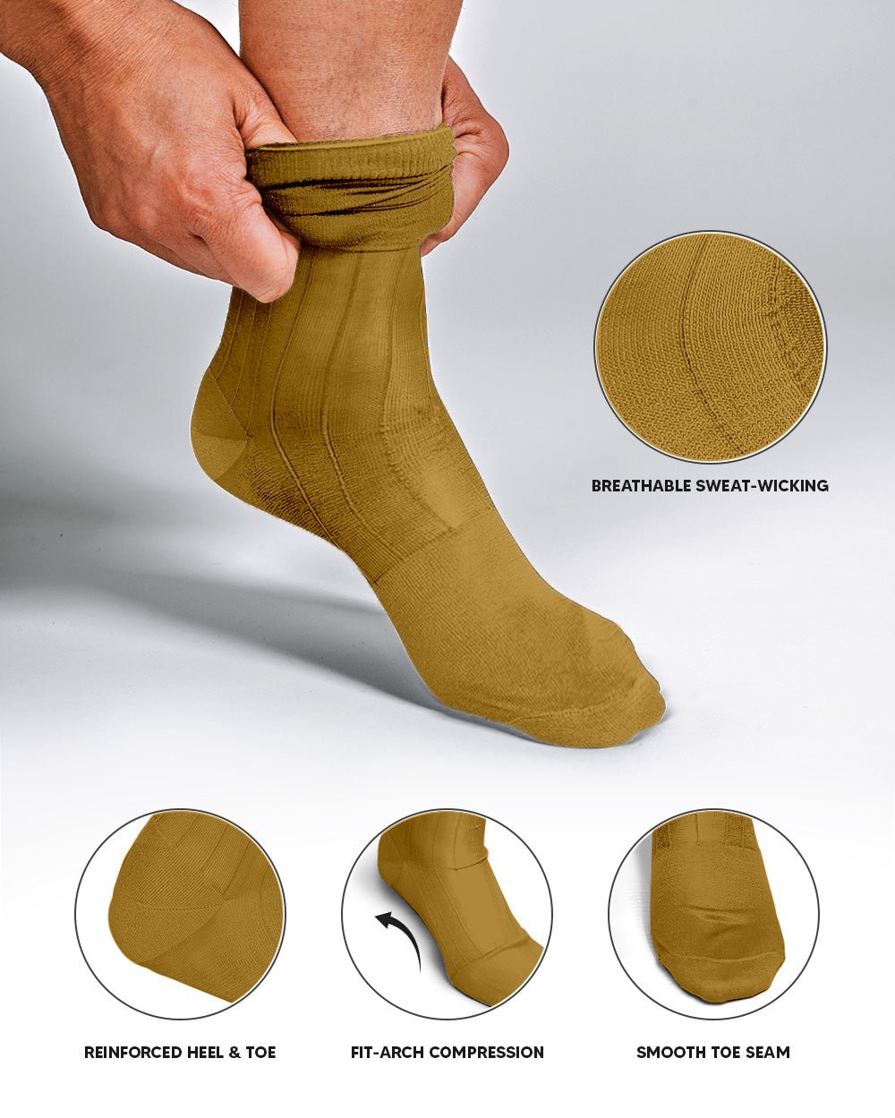 Vittorio Farina Men's Ribbed Shear Nylon Over The Calf Dress Socks - Concordia Style Boutique