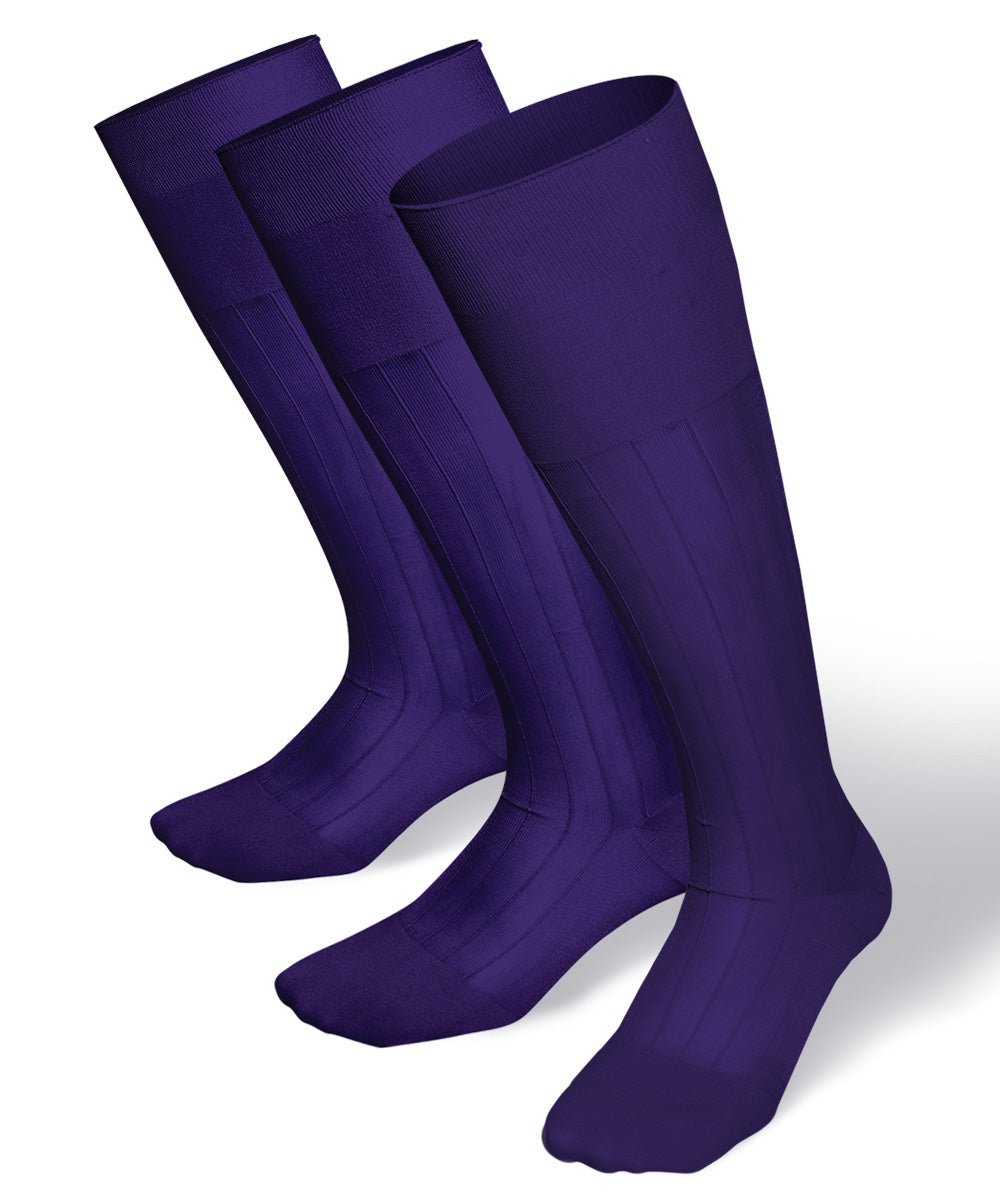 Vittorio Farina Men's Ribbed Shear Nylon Over The Calf Dress Socks - Concordia Style Boutique