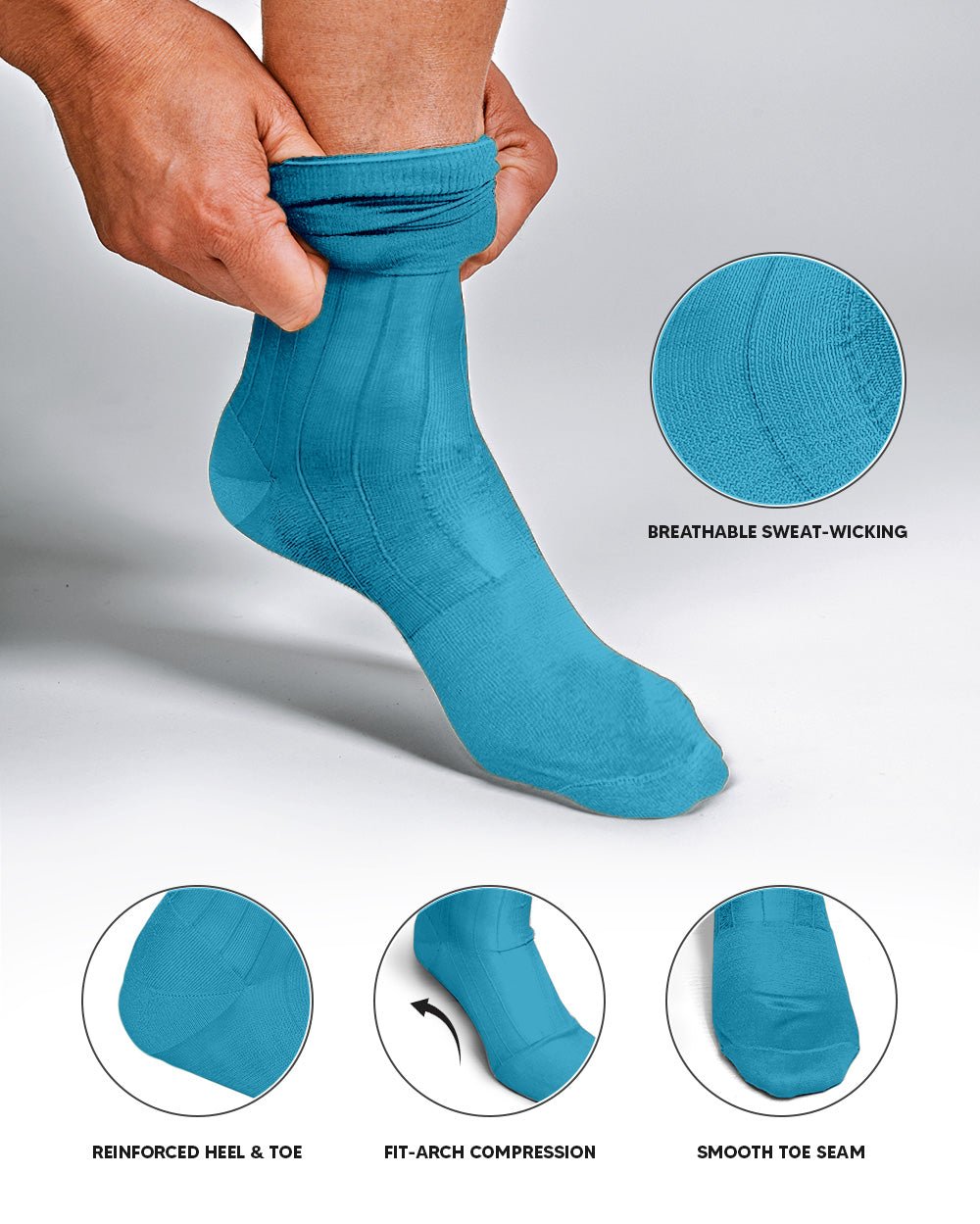 Vittorio Farina Men's Ribbed Shear Nylon Over The Calf Dress Socks - Concordia Style Boutique