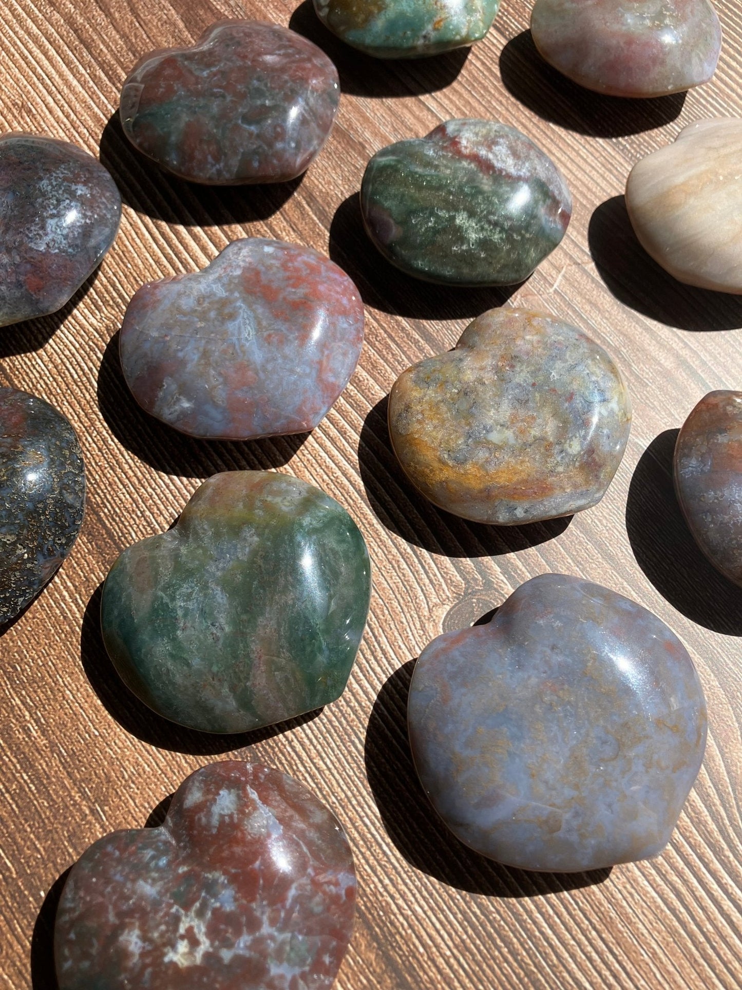 Ocean Jasper Heart – Unique Carved Crystal (Intuitive Pick)