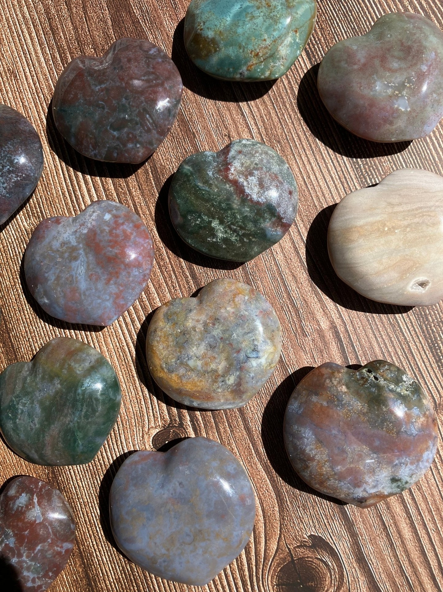 Ocean Jasper Heart – Unique Carved Crystal (Intuitive Pick)