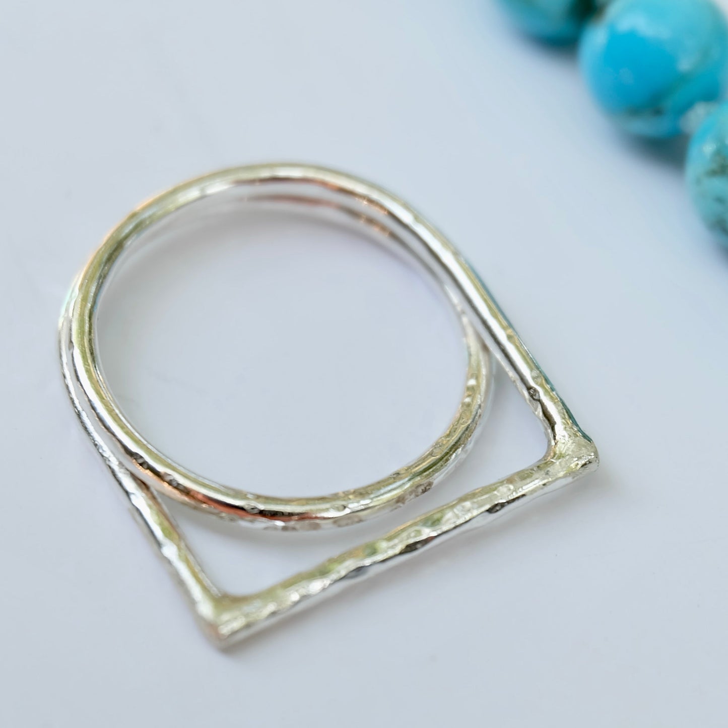 Modern Geometric Offset Ring