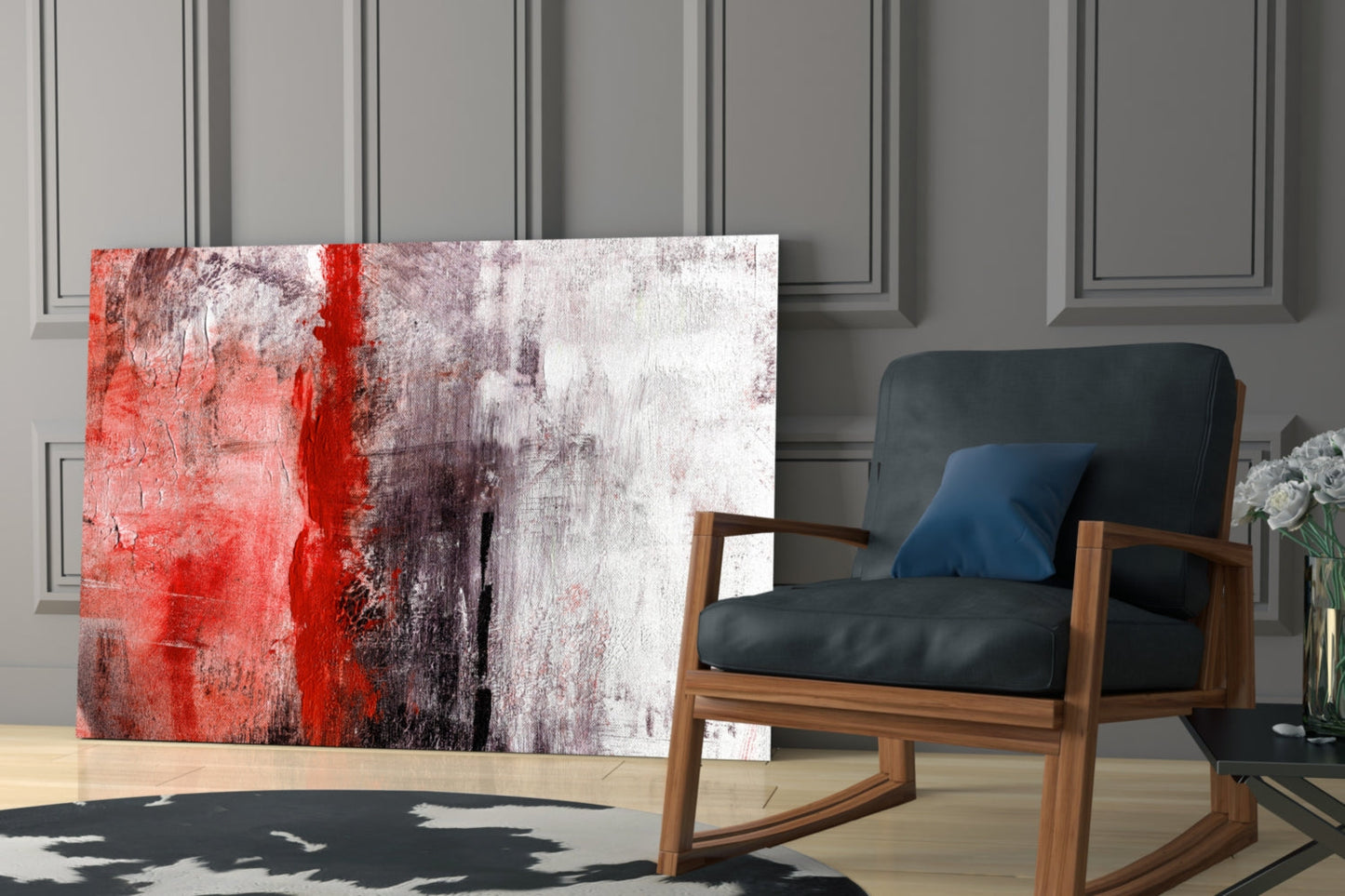 Abstract Glass Wall Art