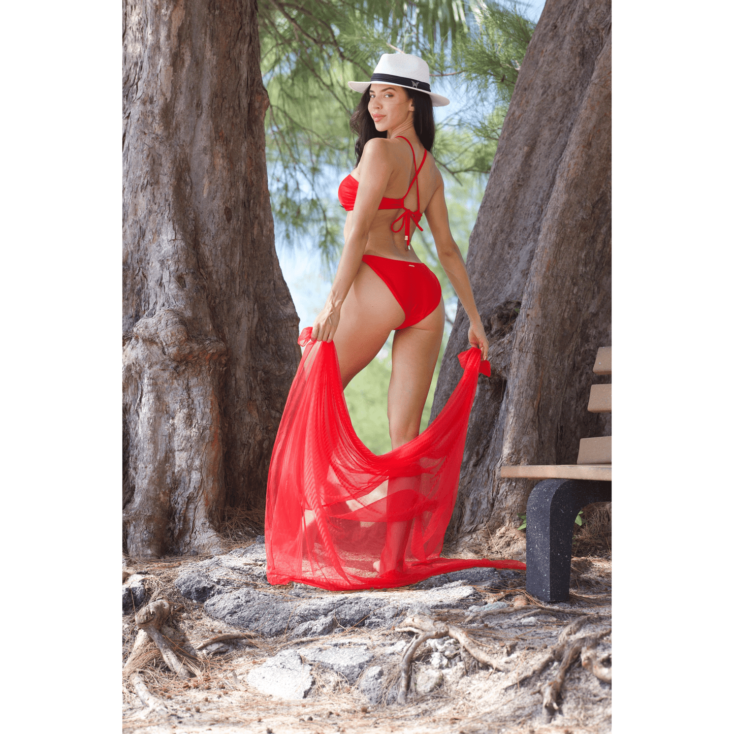 Camila Red Bikini Top