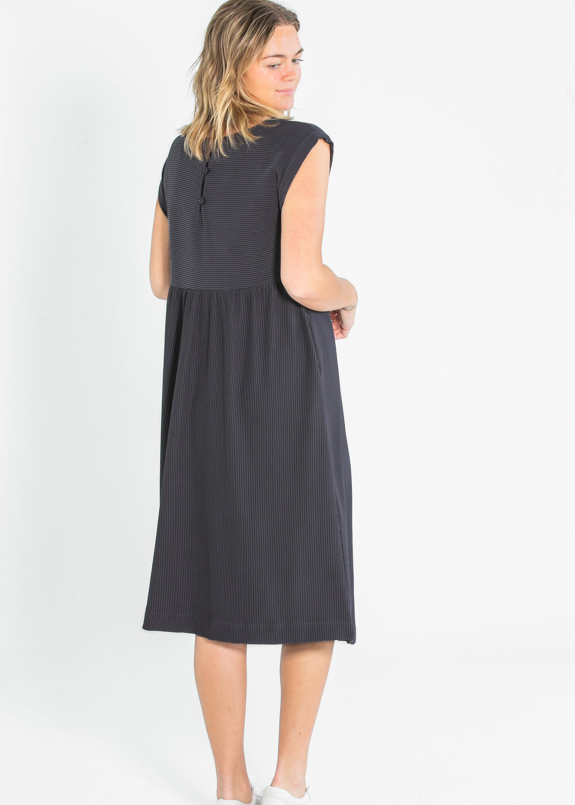 Olivia A-line Solid Midi Dress - Concordia Style Boutique