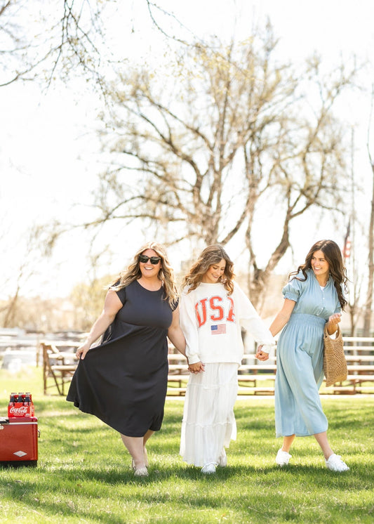 Olivia A-line Solid Midi Dress - Concordia Style Boutique