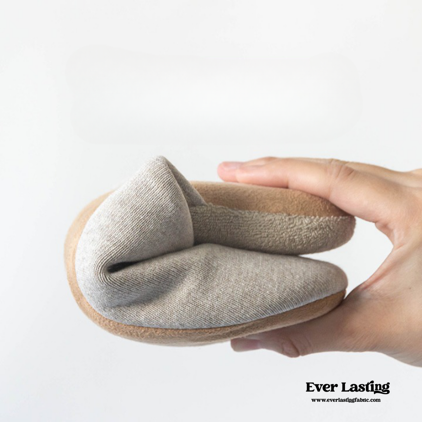 Open Toe Cotton House Slipper / White