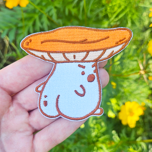 Orange Mushroom Iron on Patch - Concordia Style Boutique
