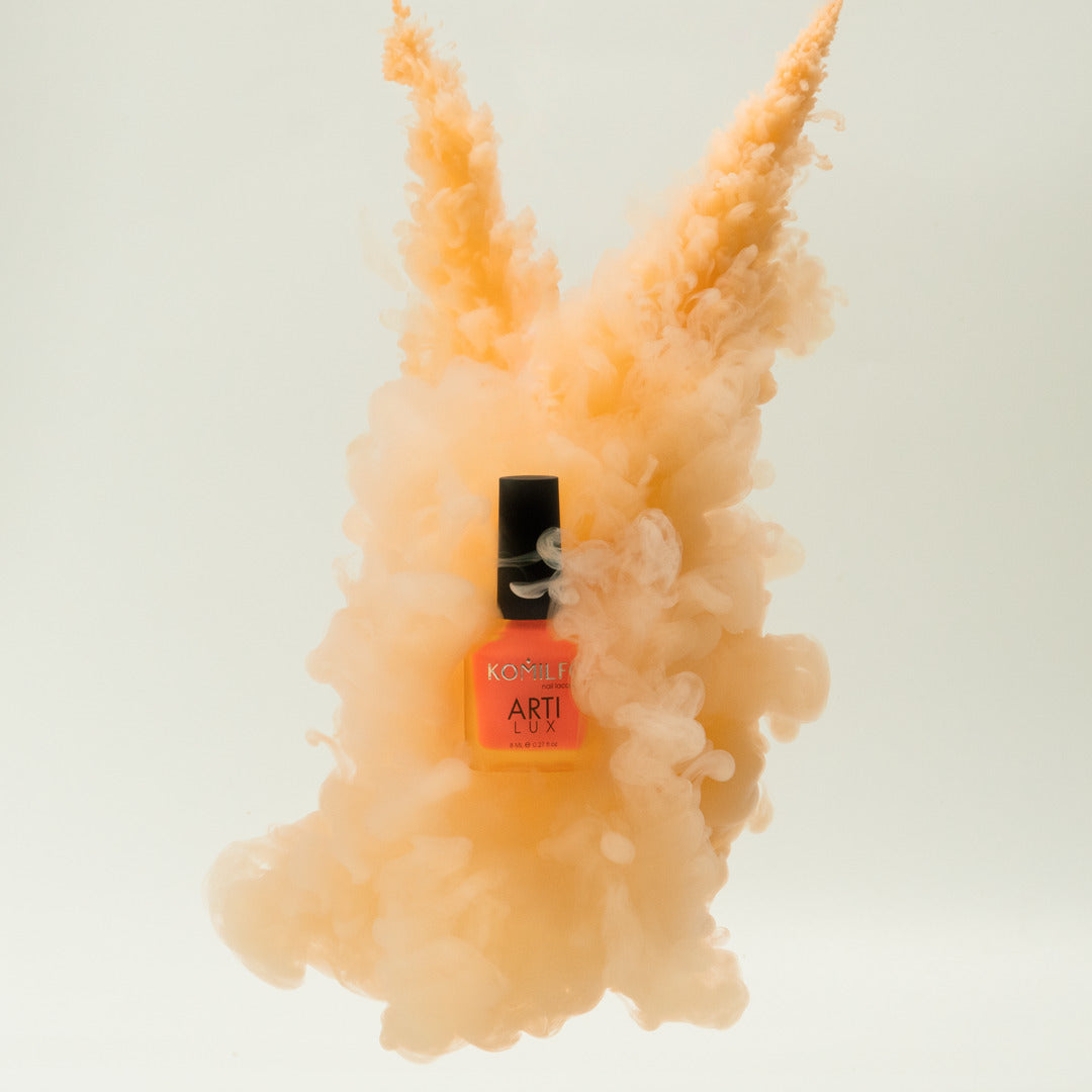 KOMILFO ARTILUX 035 NAIL REGULAR POLISH(NOT A GEL)(ORANGE, WITH SHIMMER), 8 ML 222035