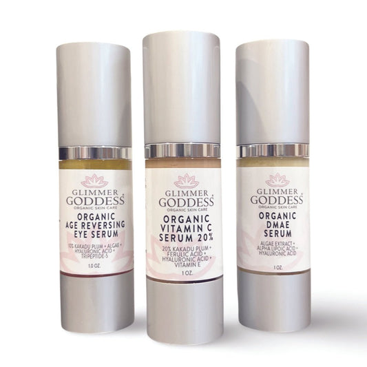 Organic Anti-Aging Trio Vitamin C + DMAE + Age Reversing Eye Serum - Concordia Style Boutique