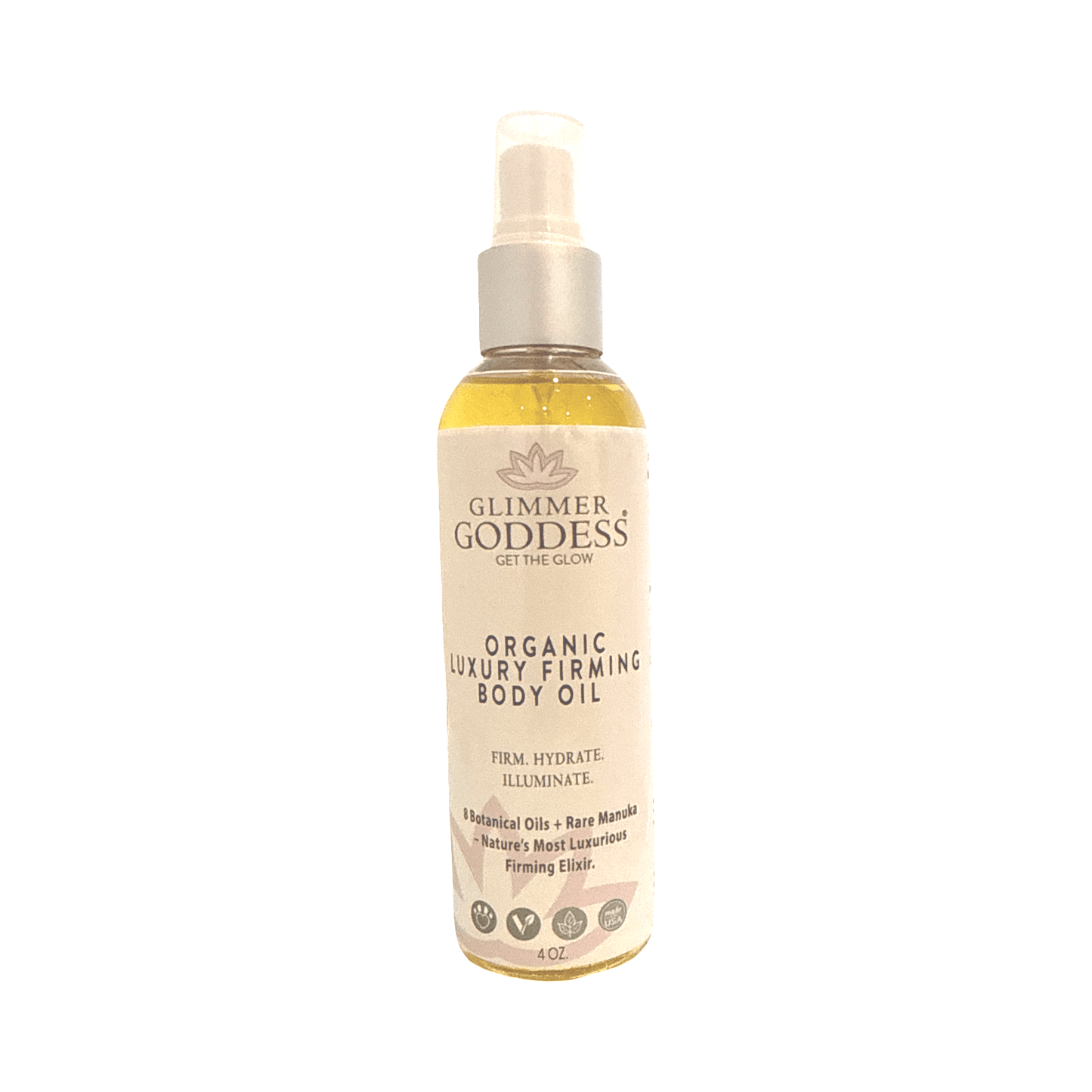 Organic Luxury Firming Body Oil – Anti-Aging Body Oil with Evening Primrose, Rosehip & Manuka for Radiant Skin