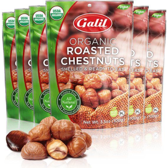 Organic Roasted Chestnuts | Peeled & Ready to Eat | 3.5 oz | Galil - Concordia Style Boutique