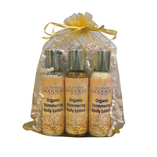 Organic Shimmer Body Lotion Travel Size Gift Set - Concordia Style Boutique