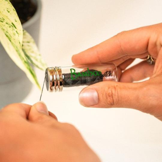 Bamboo Charcoal Floss in Glass Container - Concordia Style Boutique