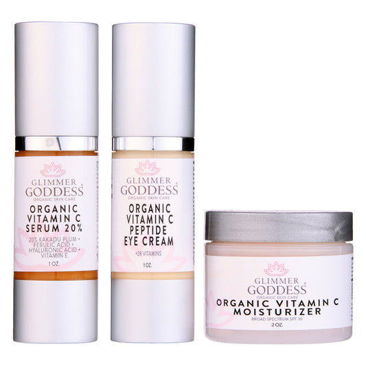 Organic Vitamin C Brighter Skin 3 Step Anti Aging Kit - Concordia Style Boutique