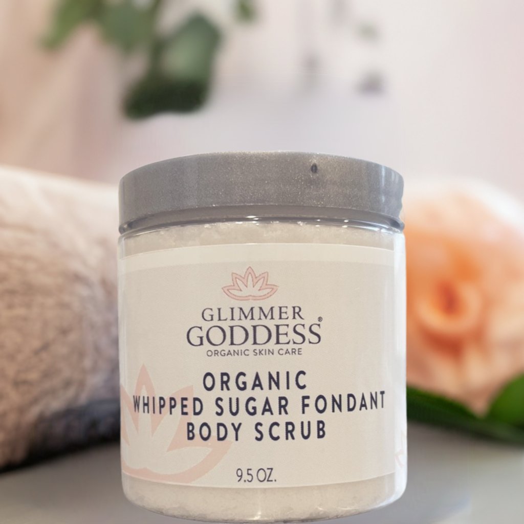 Organic Whipped Sugar Fondant Exfoliating Body Scrub - Crepey Skin Treatment - Concordia Style Boutique