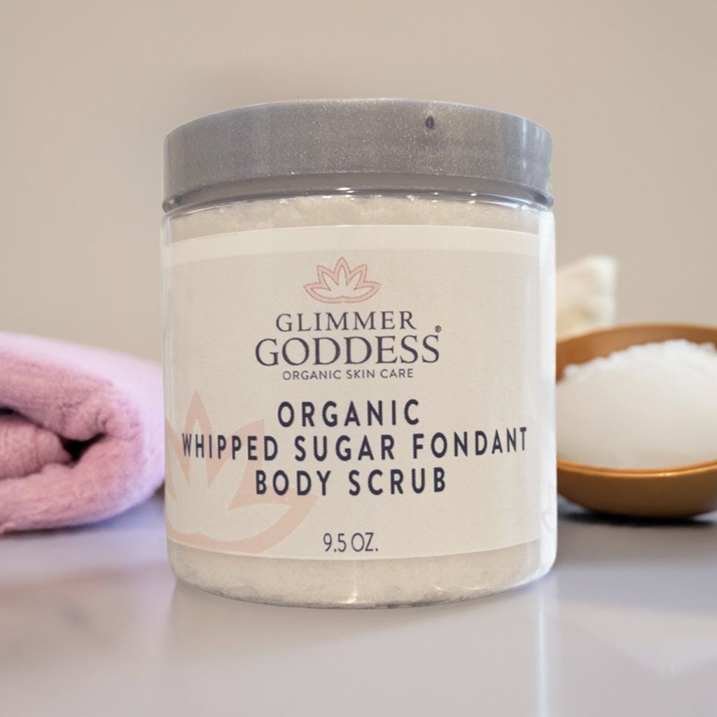 Organic Whipped Sugar Fondant Exfoliating Body Scrub - Crepey Skin Treatment - Concordia Style Boutique