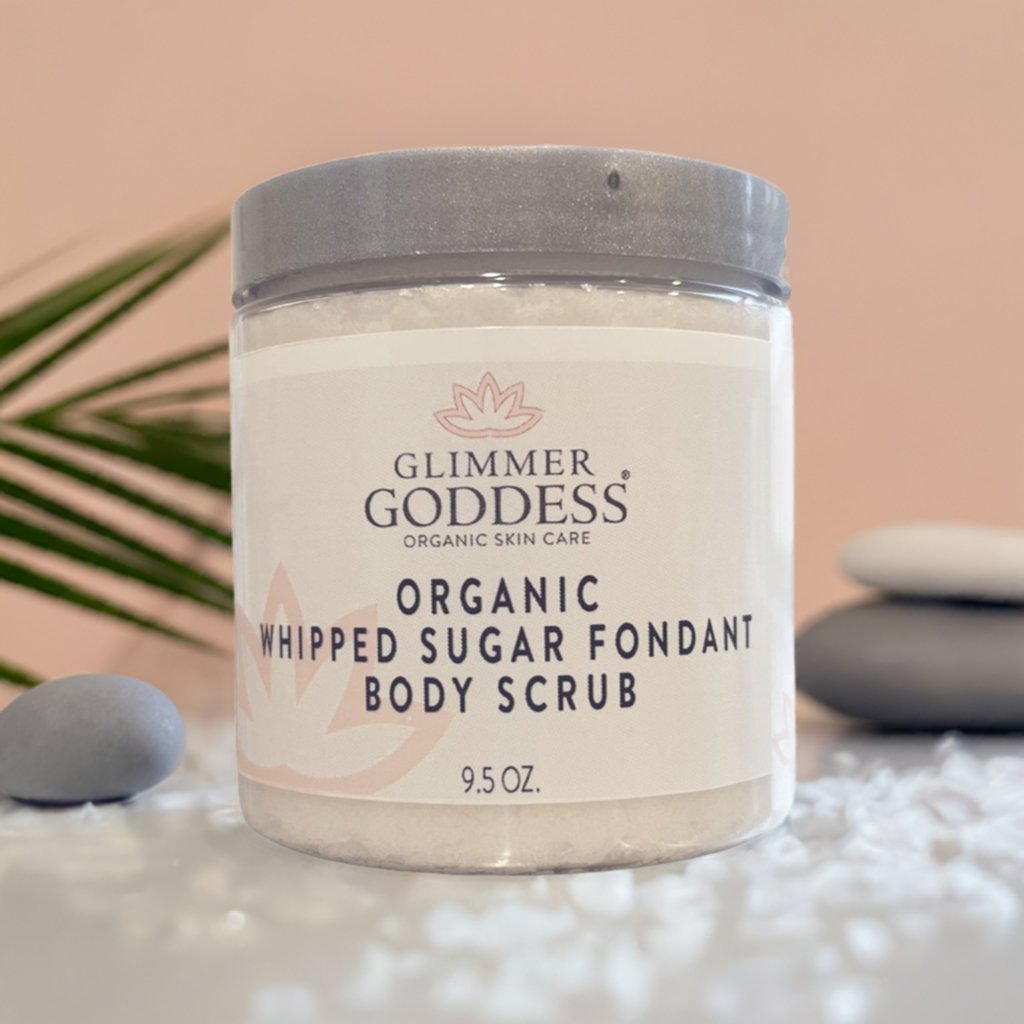 Organic Whipped Sugar Fondant Exfoliating Body Scrub - Crepey Skin Treatment - Concordia Style Boutique