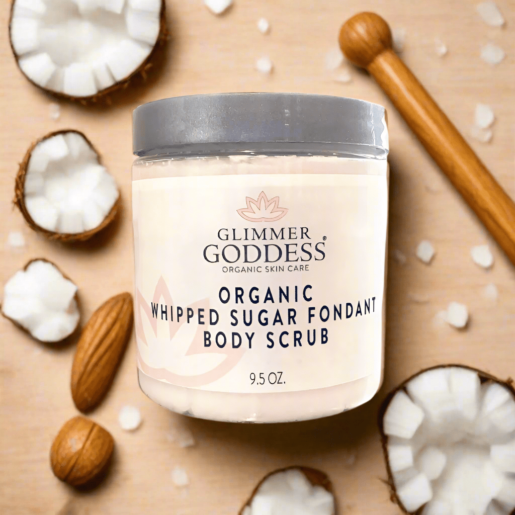 Organic Whipped Sugar Fondant Exfoliating Body Scrub - Crepey Skin Treatment - Concordia Style Boutique
