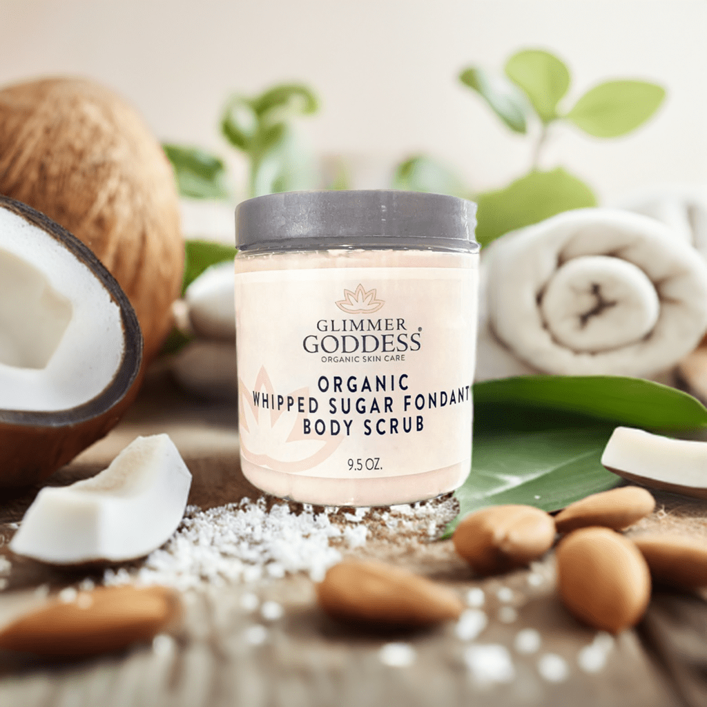 Organic Whipped Sugar Fondant Exfoliating Body Scrub - Crepey Skin Treatment - Concordia Style Boutique