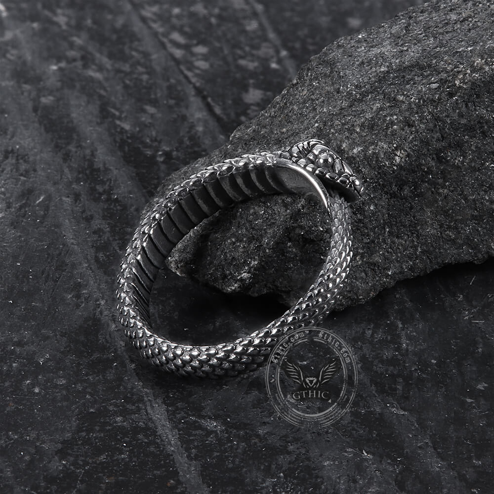 Ouroboros Snake Stainless Steel Ring