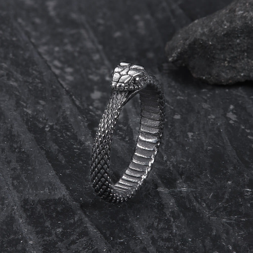 Ouroboros Snake Stainless Steel Ring