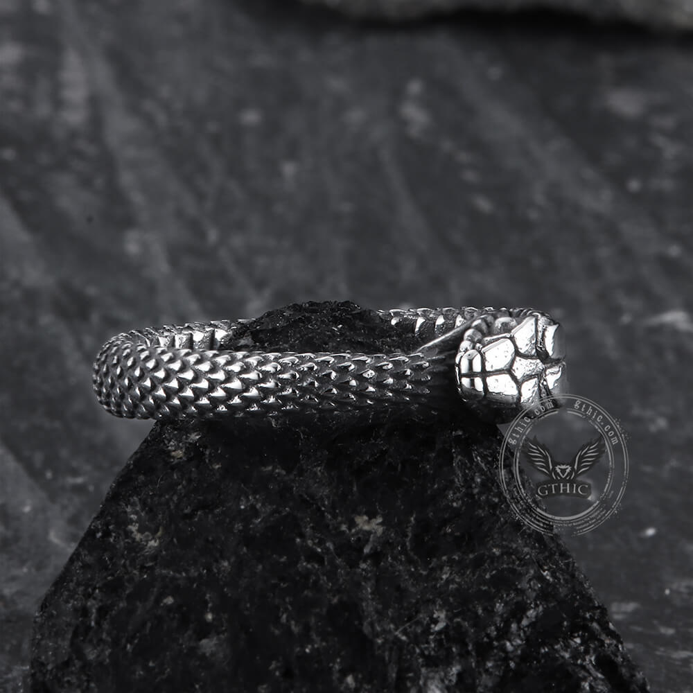 Ouroboros Snake Stainless Steel Ring