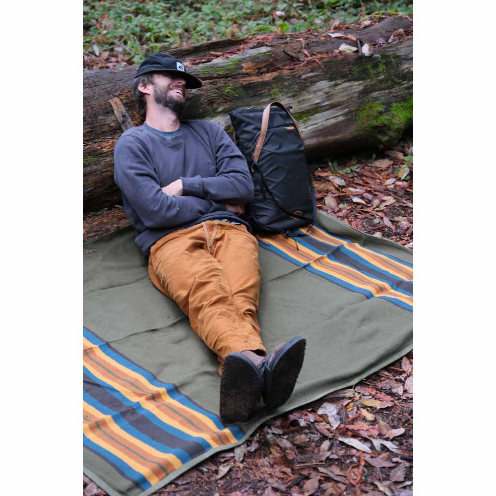 Canvas Camping Blanket - Waxed Canvas Outdoor Blanket / Bushcraft Blanket - Concordia Style Boutique