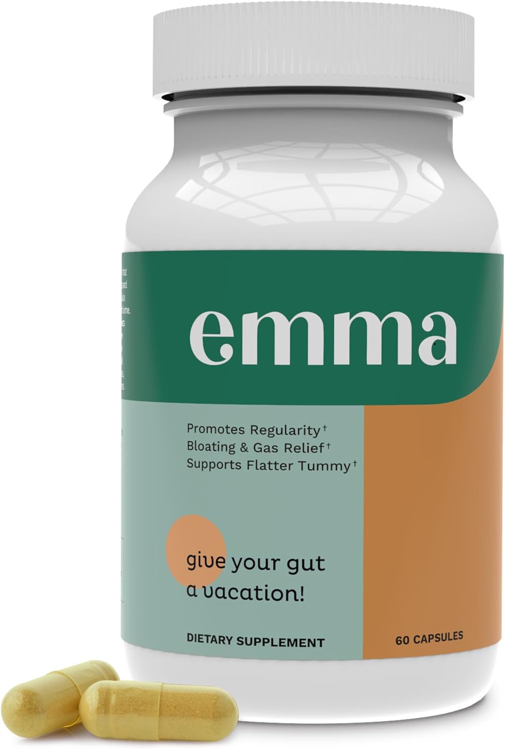 Emma Gut Health - Gas and Bloating Relief, Constipation, Leaky Gut Repair 60 Capsules - Clearance Sale