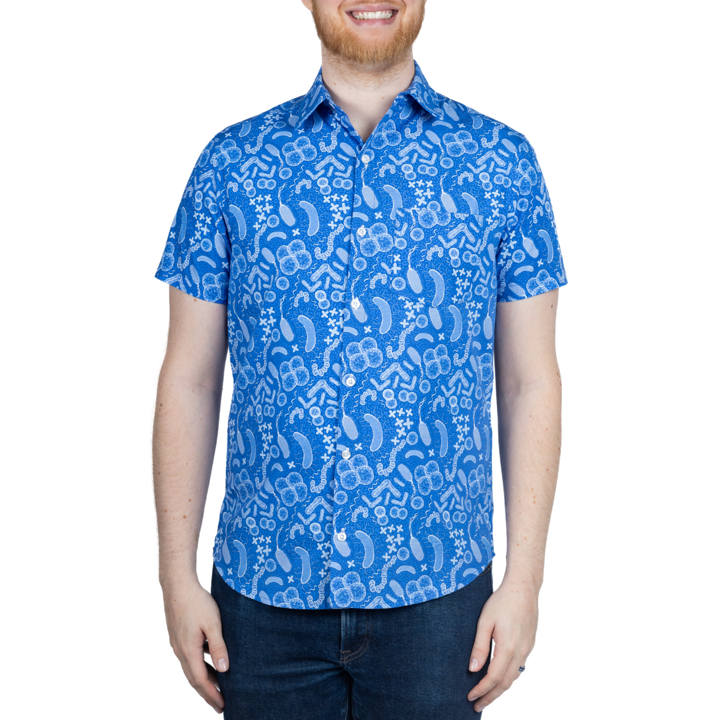 Paisley Bacteria Short Sleeves Button-Up Shirt