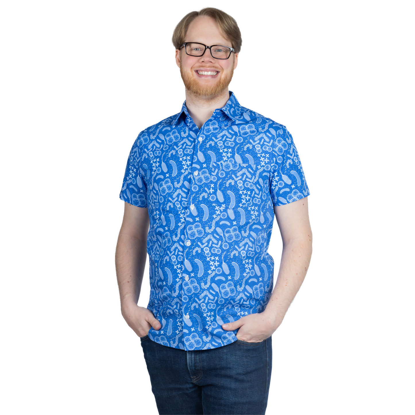 Paisley Bacteria Short Sleeves Button-Up Shirt