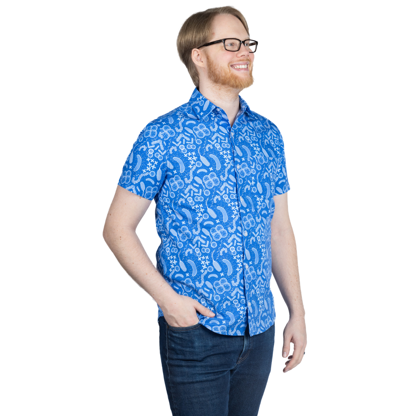Paisley Bacteria Short Sleeves Button-Up Shirt