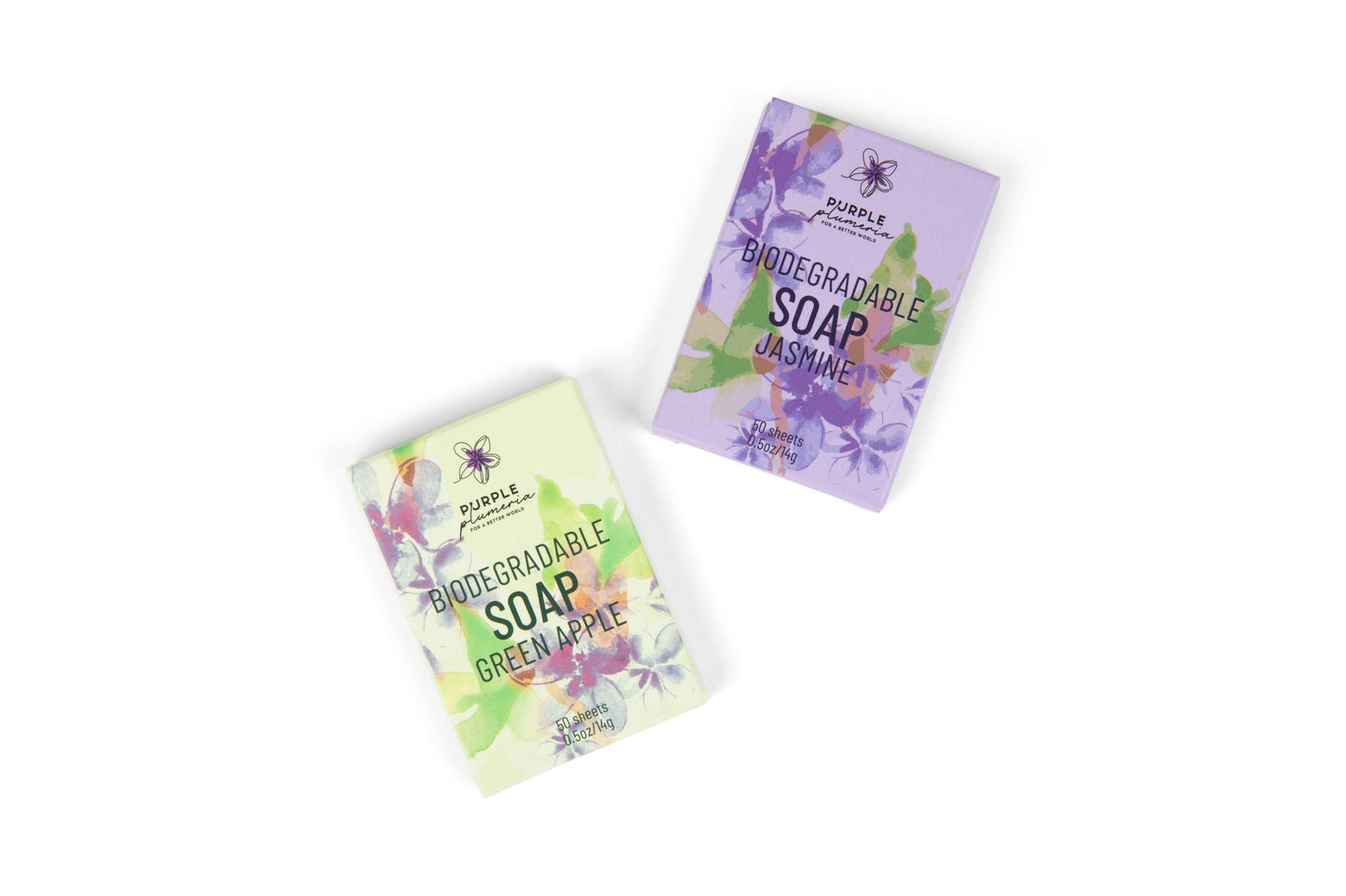 Biodegradable Soap Sheets - Jasmine & Green Apple. Perfect for Camping & Travel