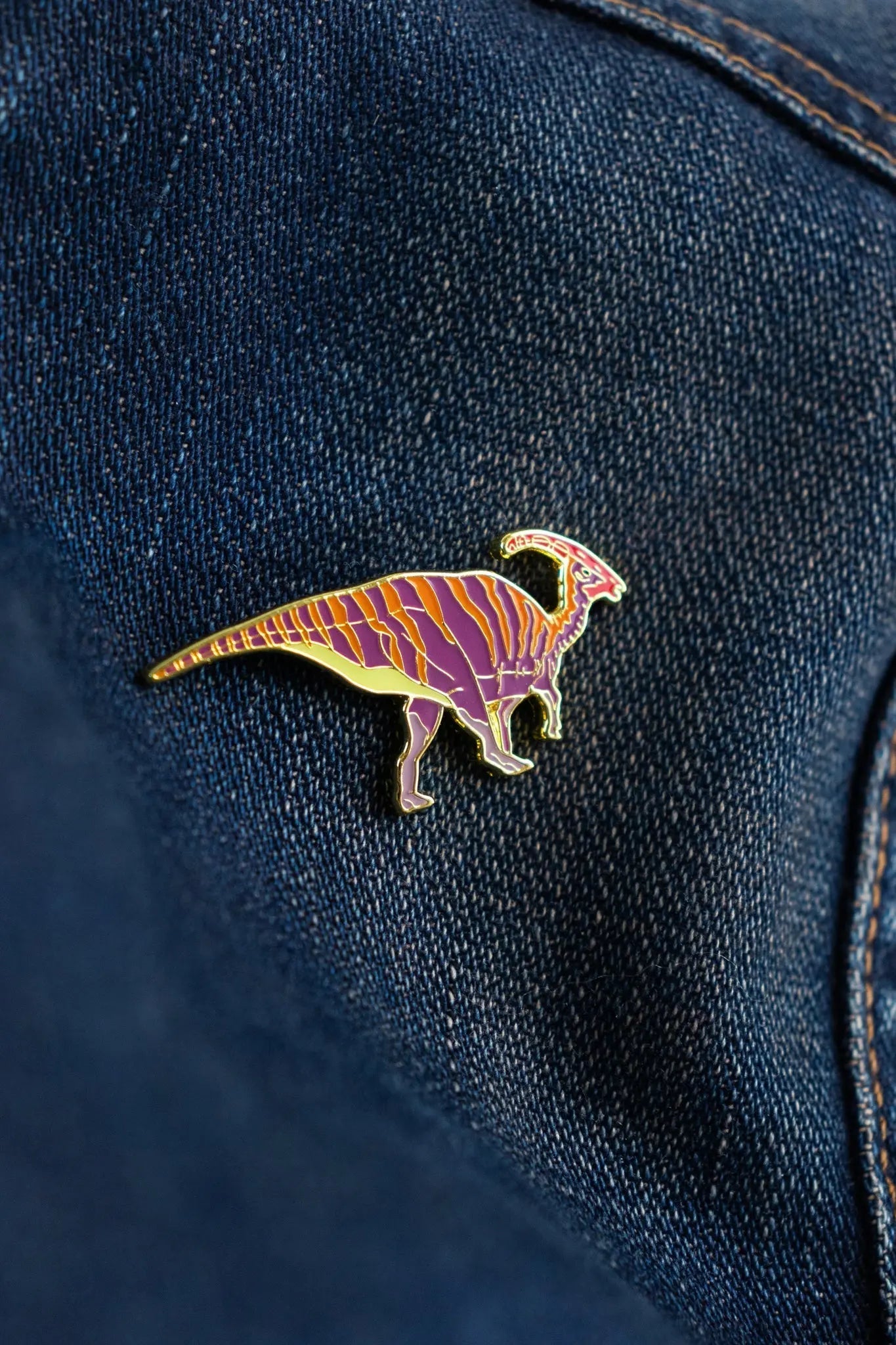 Parasaurolophus Enamel Pin (Parasaurolophus walkeri)